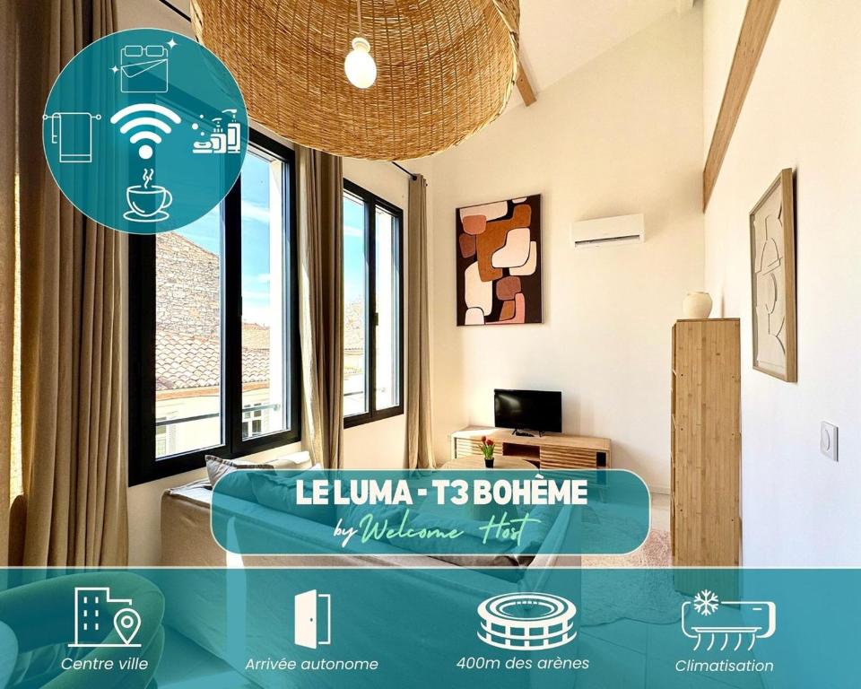 Le Luma, Spacieux T3 – 6 pers, centre Nîmes, CLIM, Nîmes