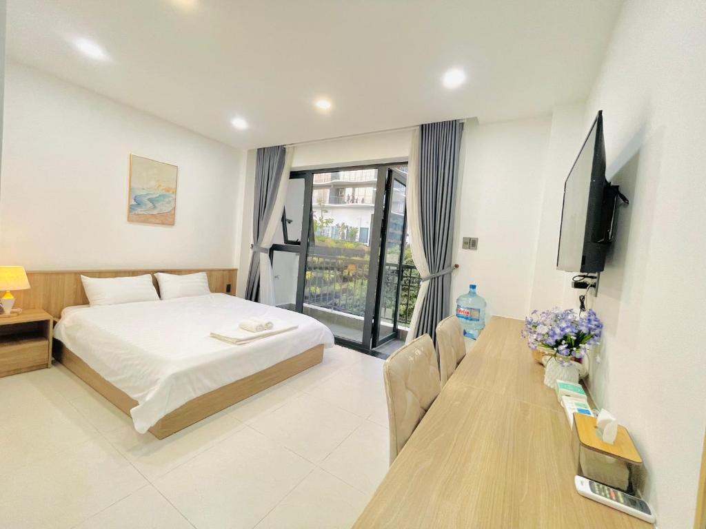 501 Modern Studio with Balcony & Kitchen, Ho Či Minovo Město