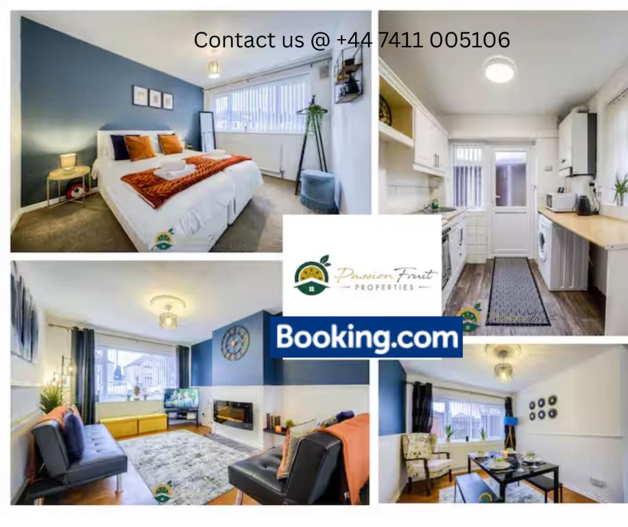 Low Rate 3 Bedroom House Very Close To Coventry Building Society Arena aka Ricoh Arena, Sleeps 8, Free Driveway Parking and Free Wi-Fi, with Garden - RRN, Exhall