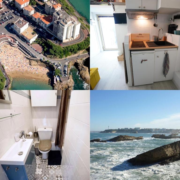 Studio Biarritz 2 personnes face à l'océan proche plages Port - 1