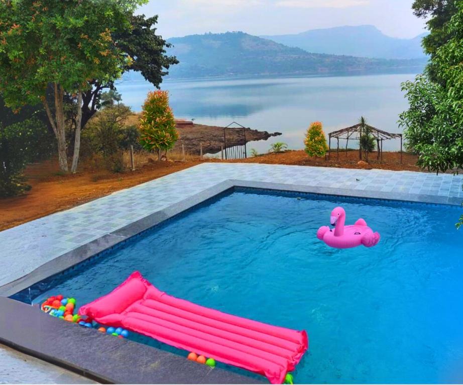 Swimming pool, Natural Lake Pawna in Lonavala