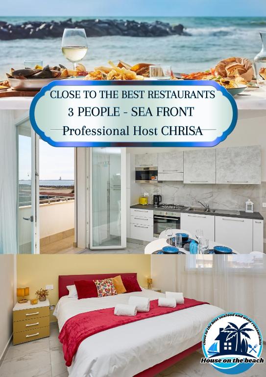 House on the Beach near seafood and wine restaurant, Fiumicino