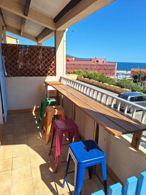 Rare location vacances appartement Banyuls vue mer avec parking - 2