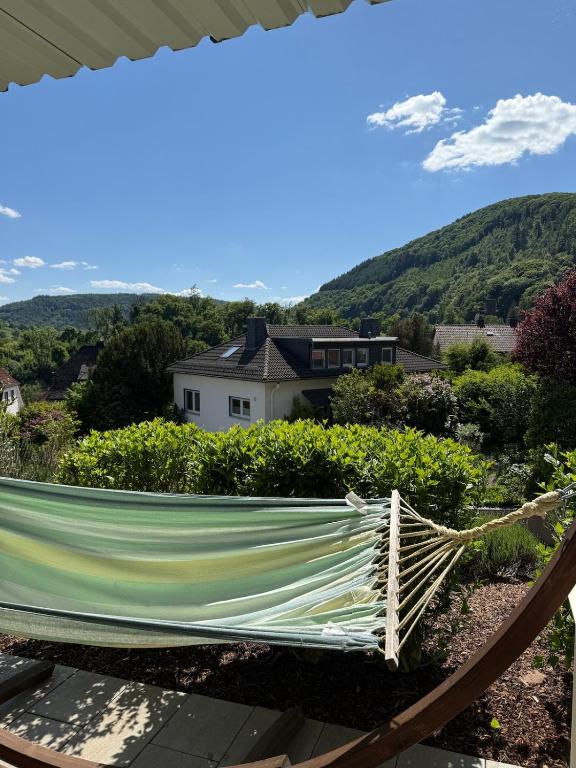 Three-castle-view in a new appartment, Neckarsteinach