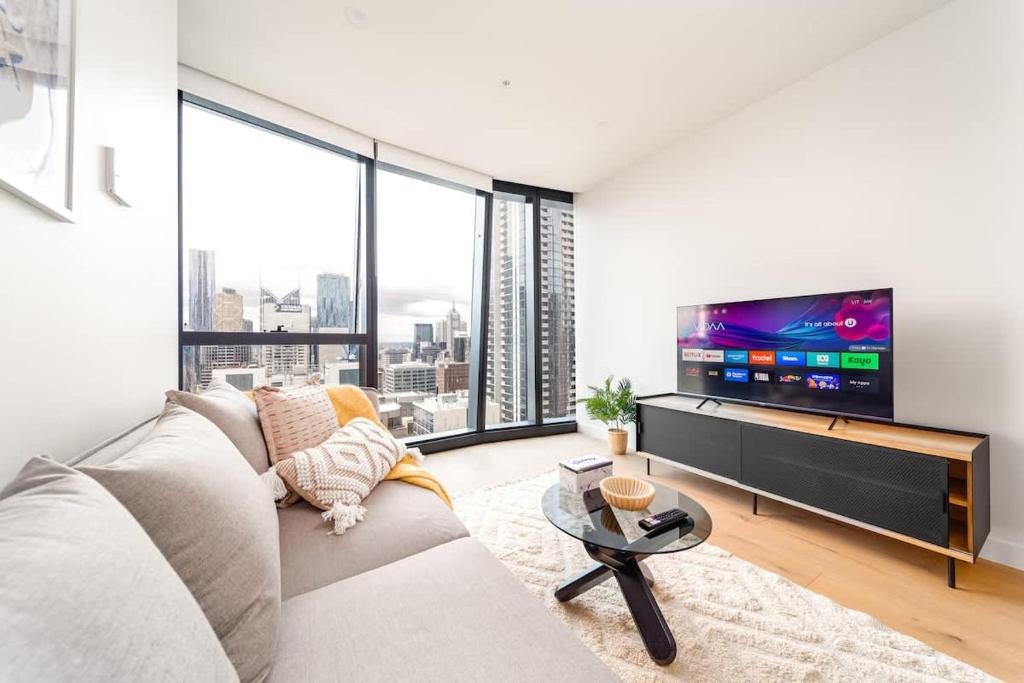 1Br1Ba Garden View Apt Southern Cross ASP-32 Pool Gym Sauna, Melbourne