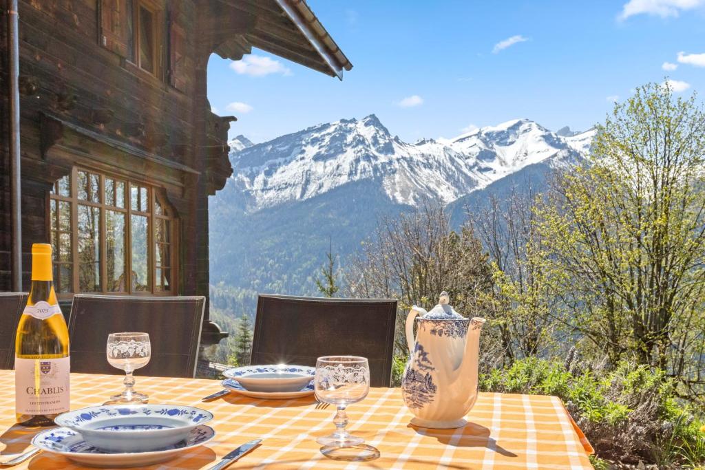 Grand chalet rustique à Gryon, avec vue et cheminée - 4
