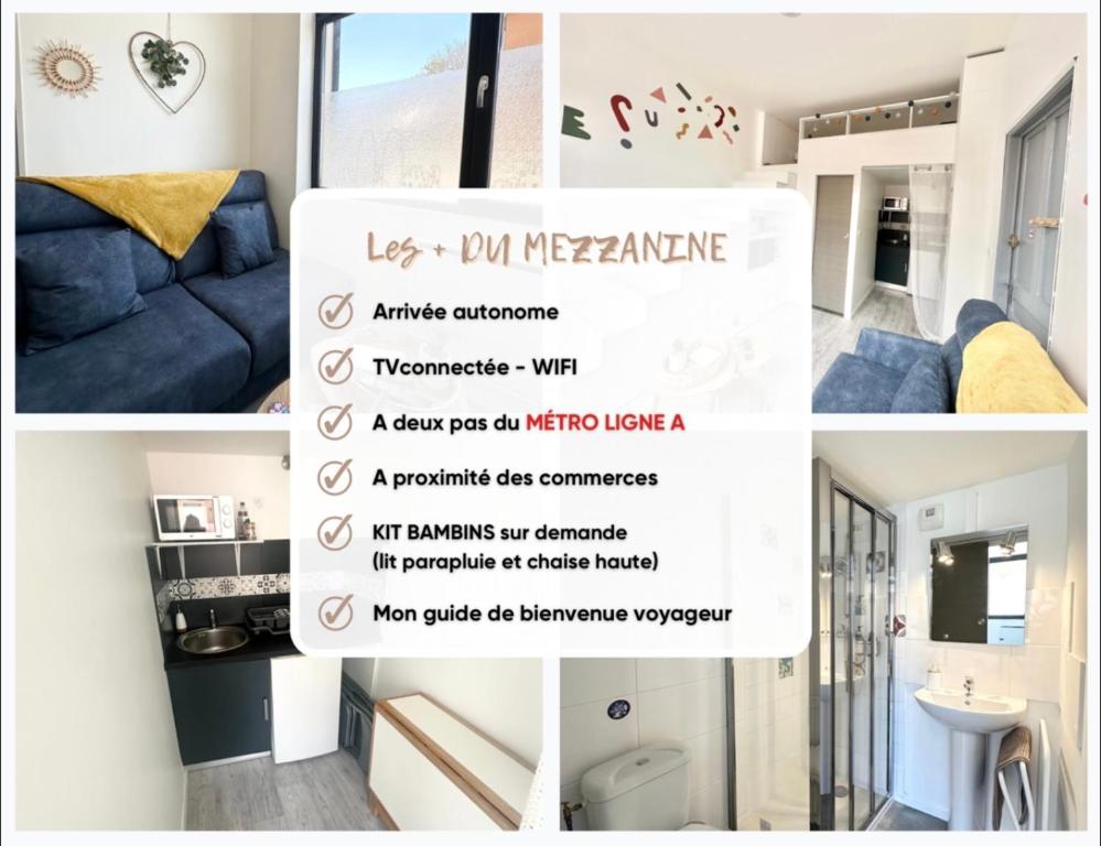 Studio mezzanine proche métro A - 2