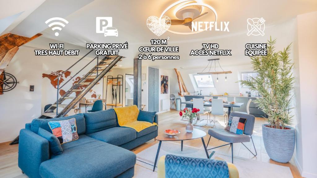 Elegant 120m2-Face cathedrale-6 pers-free Parking - 1