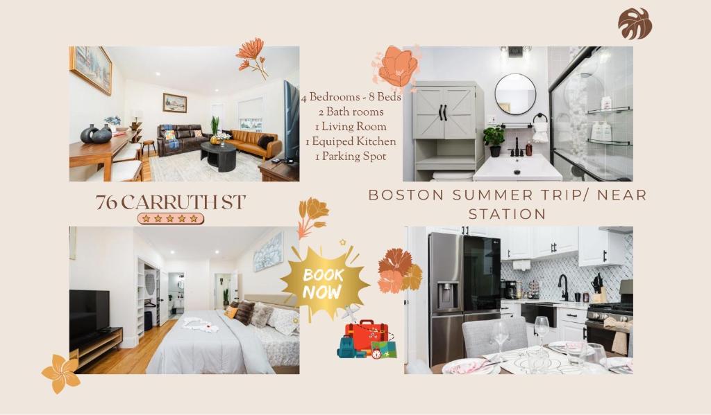 76 Carruth - 4BR Cozy and Lovely Apt, Boston