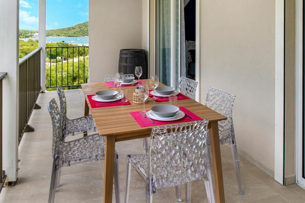 Vue mer Ilet Pinel - Appartement 4p 1ch, Cul de Sac