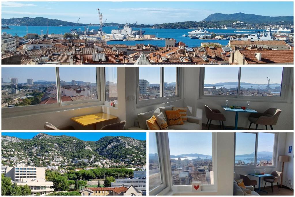 Panoramic Sea View, Walk to Train Station and Port - Vue Mer Panoramique, Gare et Port à Pied, Toulon