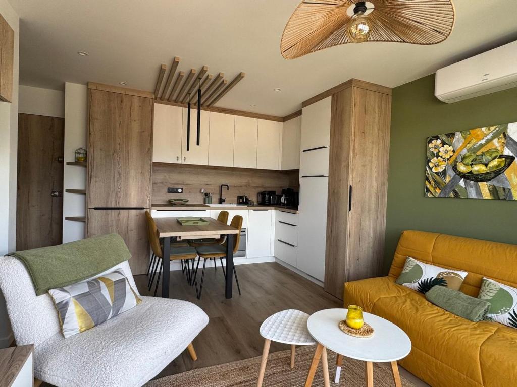 Superbe T2 rénové, climatisé, parking, balcon - Vue ville et montagnes - FR-1-555-116 - 1