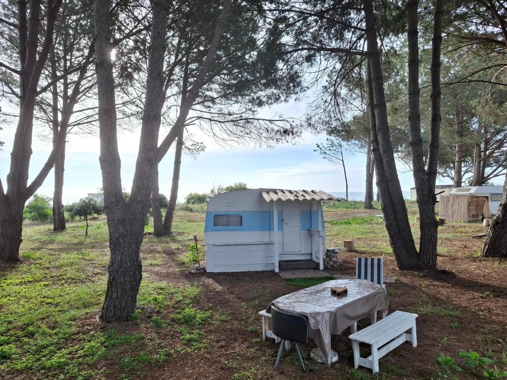Caravane janis on the beach, Lucciana