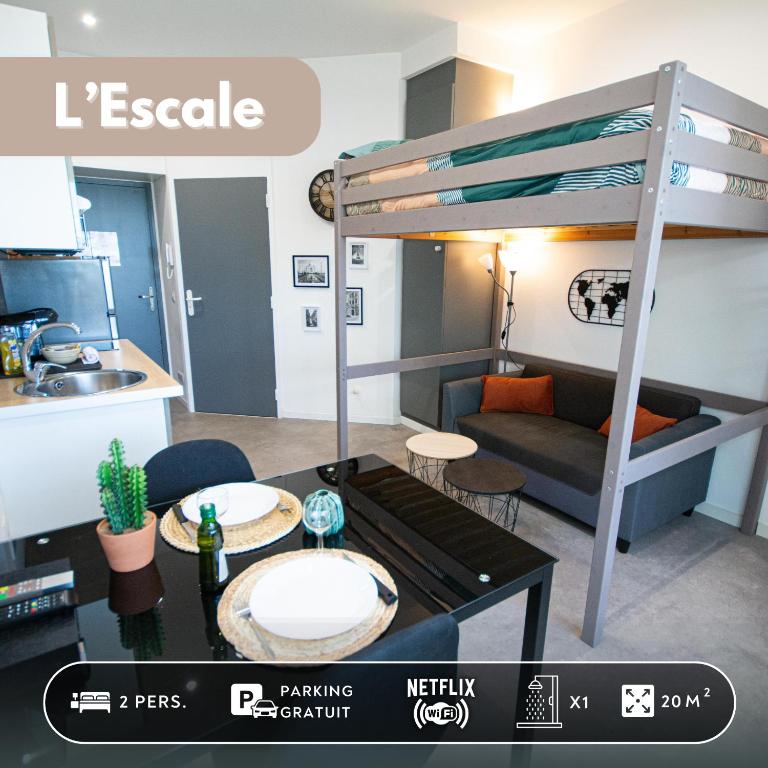 L'Escale, Proche ville, Parking, Terrasse, Netflix, Montbéliard