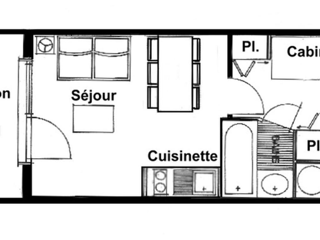 Studio cabine plein sud, Les Saisies, 4 pers - FR-1-293-332 - 5