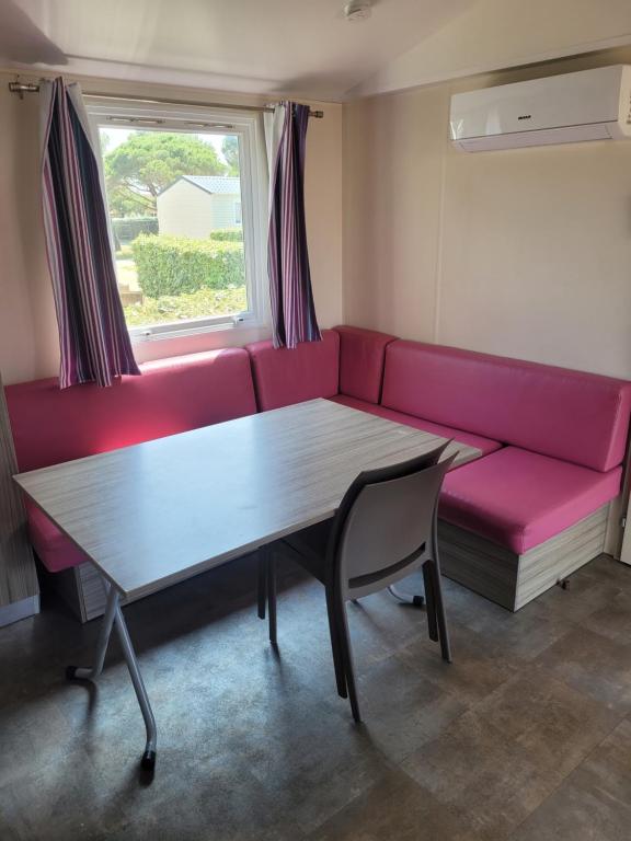 mobile home climatisé, 3 chambres - 4