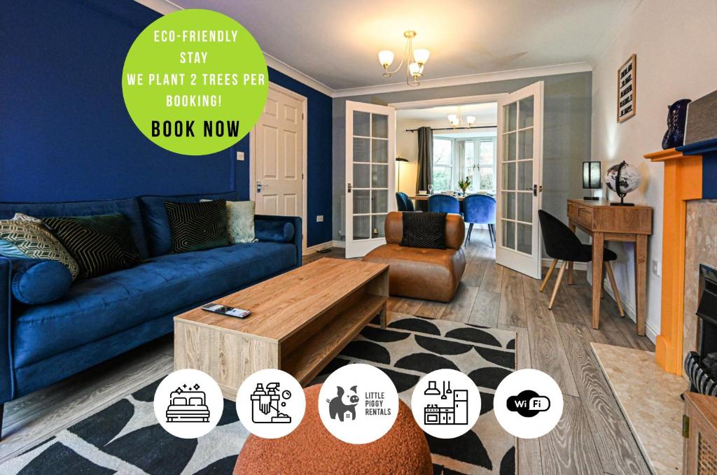 4 Bedroom House By Littlepiggyrentals Short Lets & Serviced Accommodation Gloucester With Free Wi-Fi, Churchdown