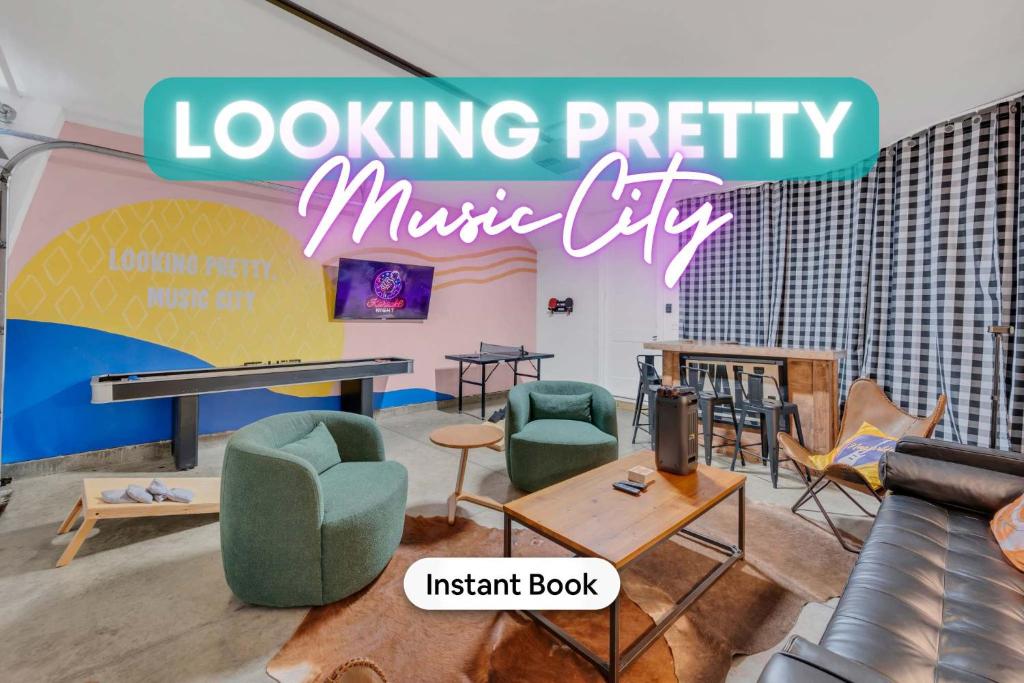 Close to DT Music City Rooftop Views Game Room, Nashville