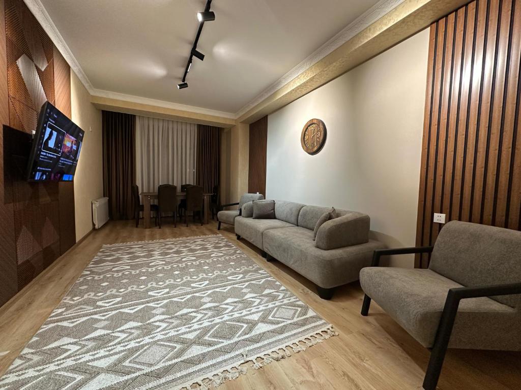 Modern style apartment on the Haydar Aliyev center, Baku