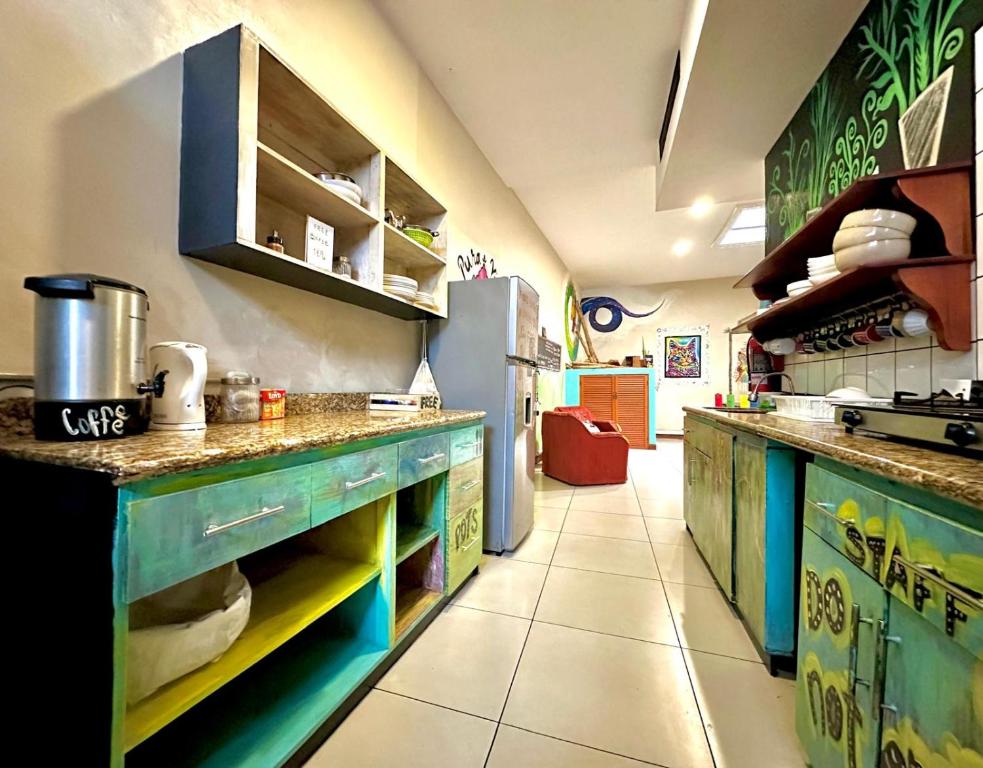 Kitchen, Stray Cat Hostel in San Jose