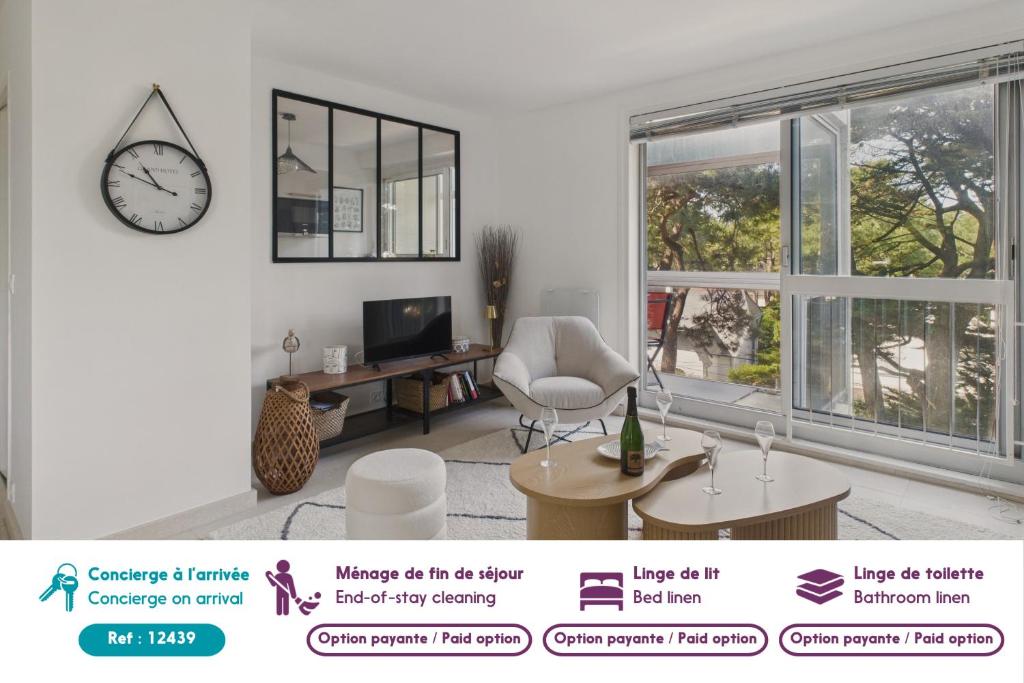 A 350m de la plage, appartement pour 2 - balcon - 3