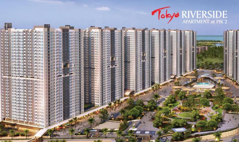 อพาร์ตเมนต์ 1 ห้องนอน 1 ห้องน้ำส่วนตัว ขนาด  ตร.ม. – PIK2 (Apartemen Tokyo Riverside PIK 2 By KakaRama Rooms)