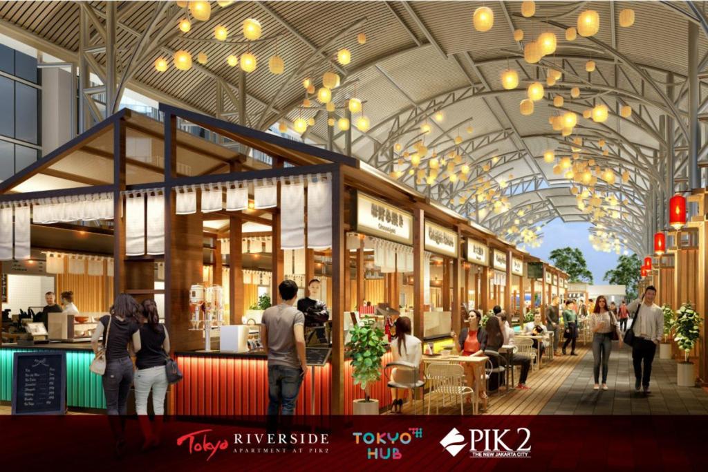 อพาร์ตเมนต์ 1 ห้องนอน 1 ห้องน้ำส่วนตัว ขนาด  ตร.ม. – PIK2 (Apartemen Tokyo Riverside PIK 2 By KakaRama Rooms)