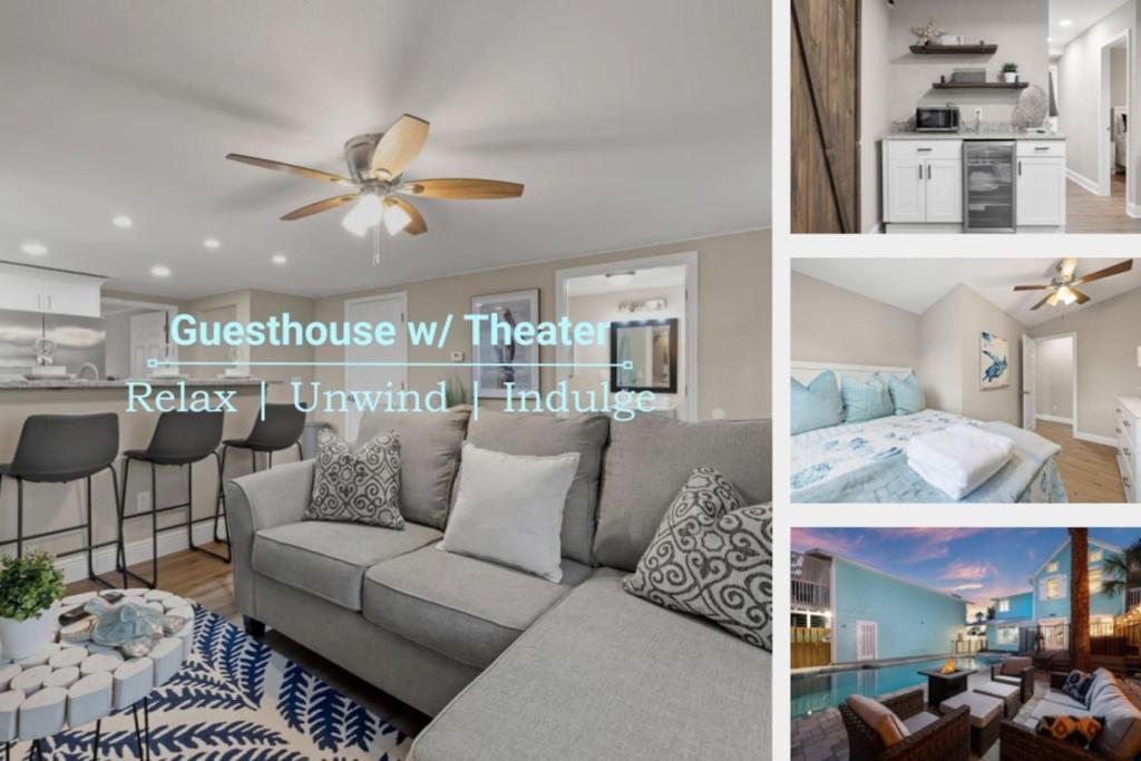 3BR Guest Escape with Pool and Theater, Palm Harbor