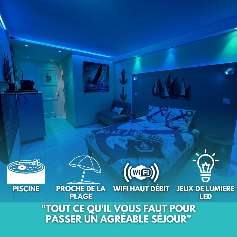 Le Voilier - Studio Moderne Vue Mer avec Piscine, Les Trois-Îlets