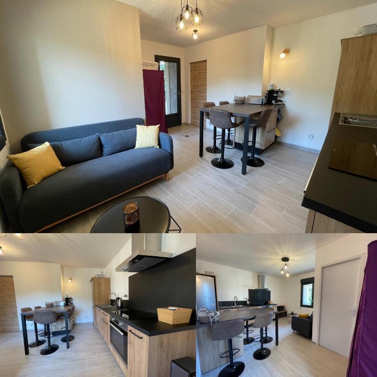 Charmant T2, centre village, Vallon-Pont-dʼArc