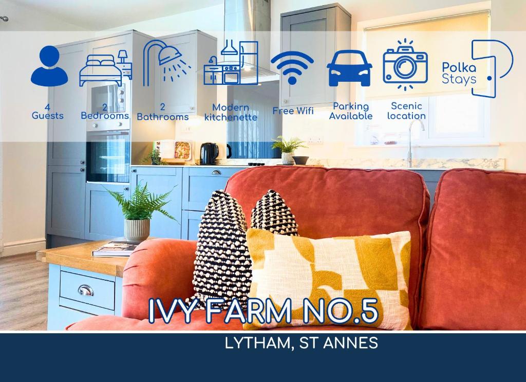 No 5 PolkaStays Ivy Farm Paddock Lodge, Brown Moss Side