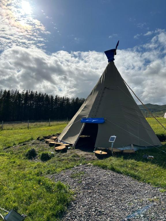 Thainstone tipi off grid camping, on top NC500, Lochcarron