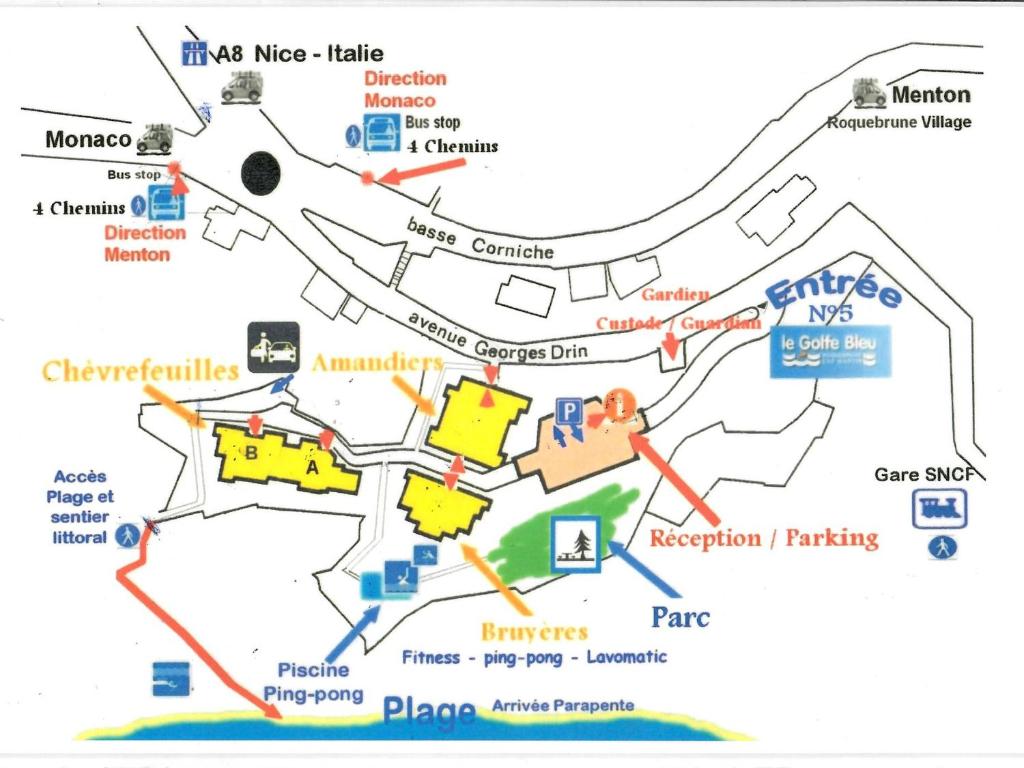 Appartement 6 pers, 2 chambres avec Wi-Fi à Roquebrune-Cap-Martin - FR-1-827-33 - 4
