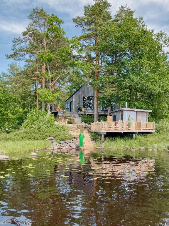 Architectural Cabin With Magnificent Lake View, Ryssby