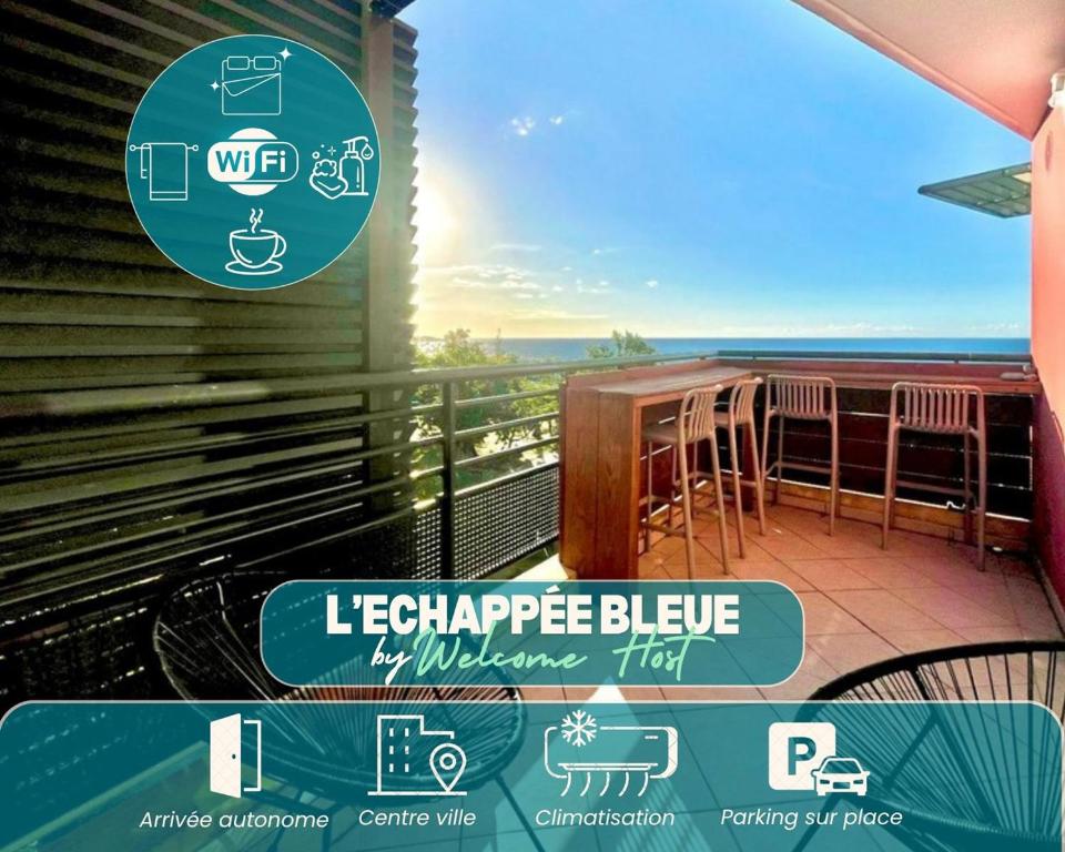 L'échappée Bleue, T3 vue mer, proche de l'aéroport, Saint-Denis