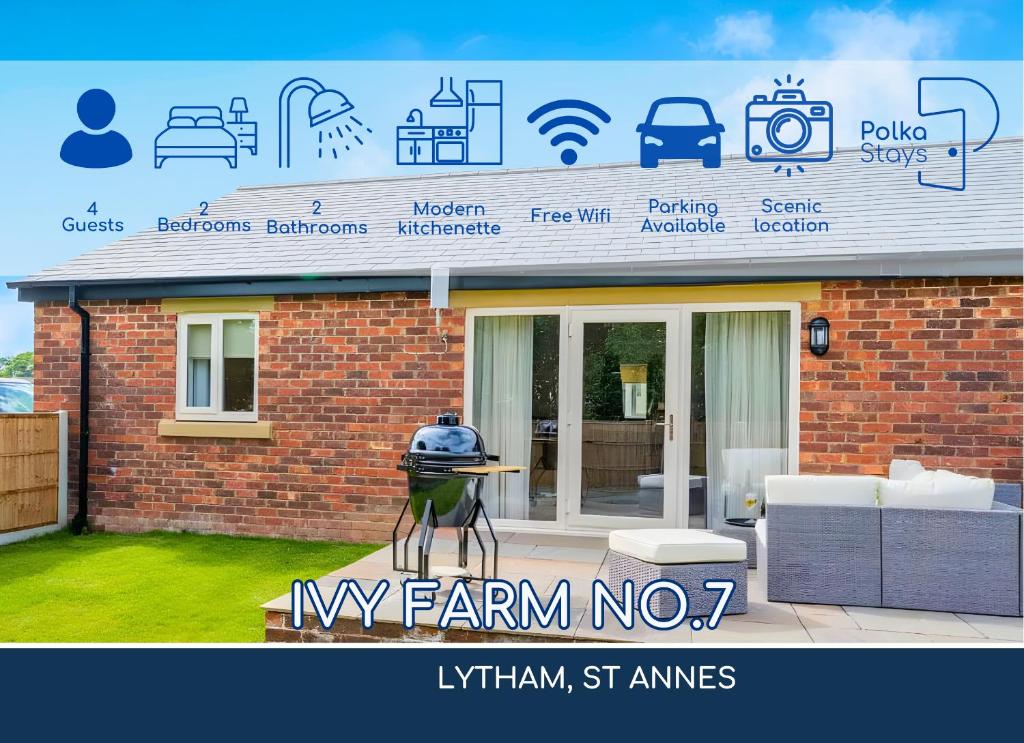 No 7 PolkaStays Ivy Farm Fern Cottage, Plumpton