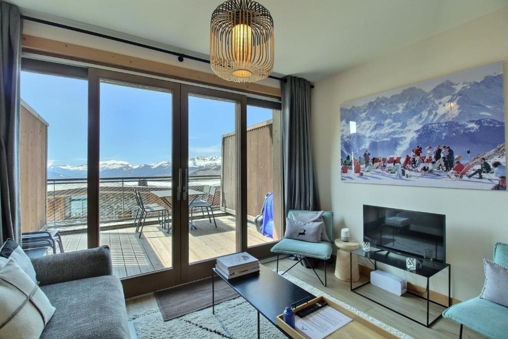 ARC 1600, LE RIDGE, Appartement 06 personnes Duplex Vue Montagne - ski aux pieds - Sauna, Hammam, Piscine, Salle de sport & fitness, Arc 1600