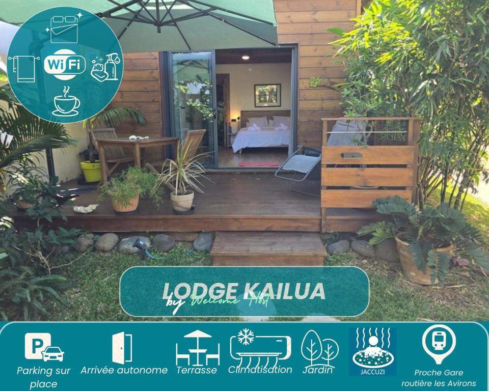Lodge Kailua, avec jacuzzi en plein cœur de ville, Les Avirons
