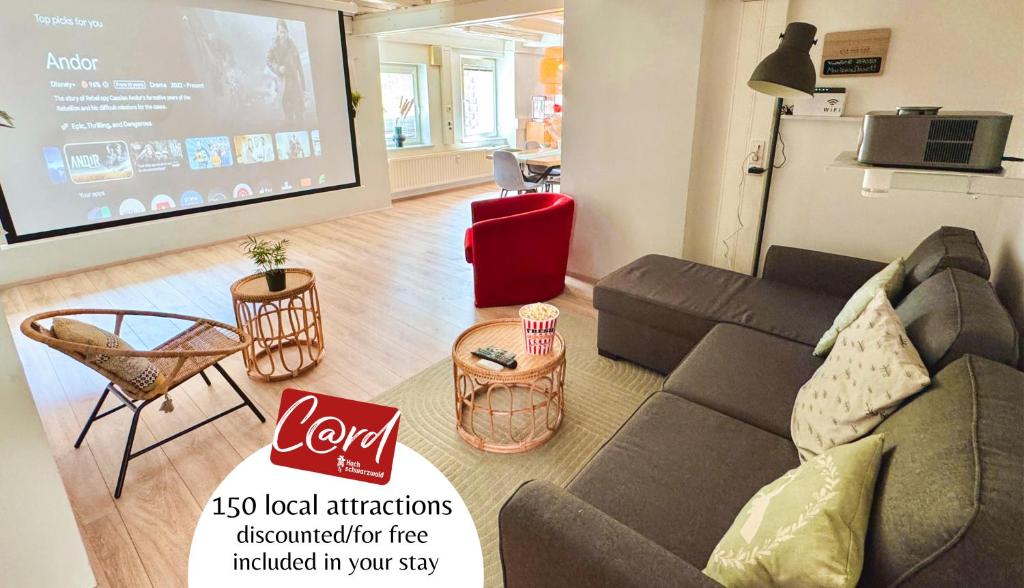 Modern & Groß, Heimkino mit Popcorn, Parken, nah am See, ideal für Familien, Lenzkirch