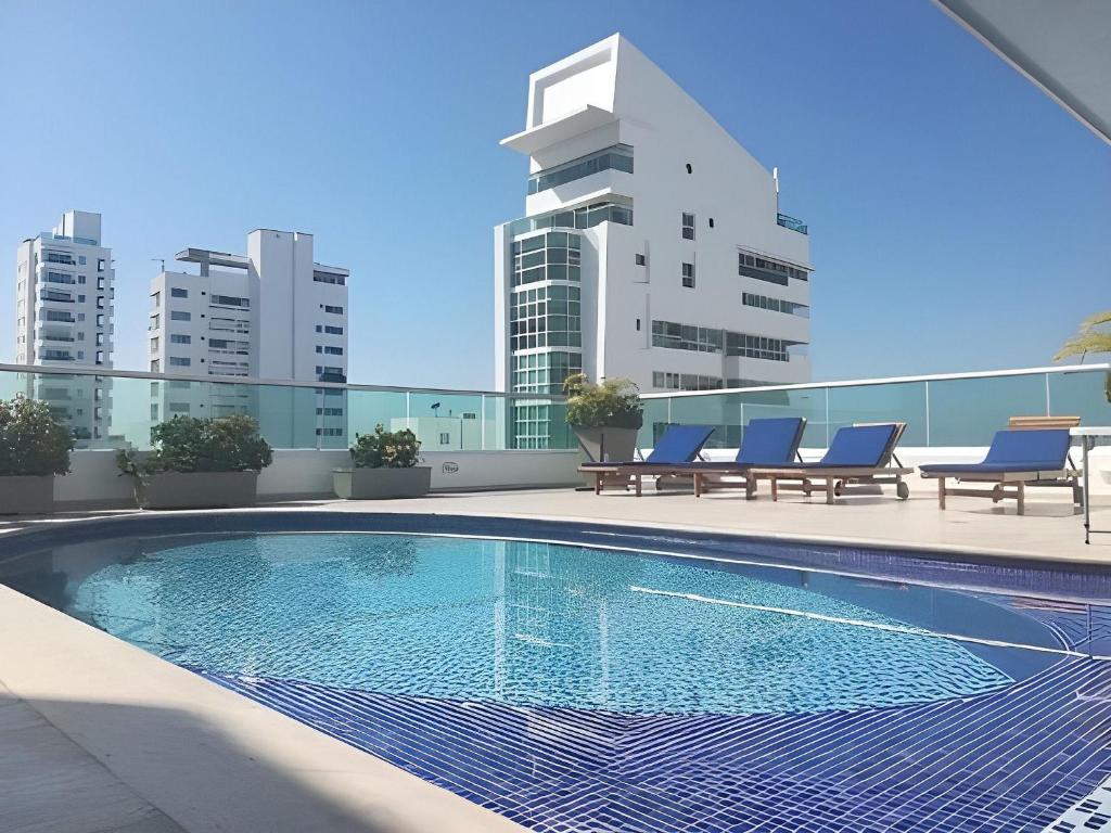 SeaView Apartment in Castillogrande – Rooftop Pool - 2BR + 2Bath - 2