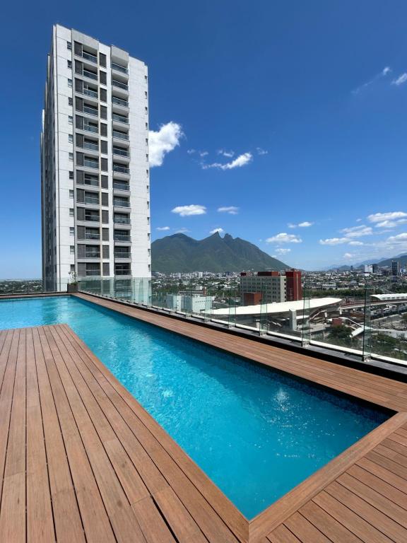 Elegante loft apartment Paseo Santa Lucia king size bed, alberca, gym, parking, kids club - 1