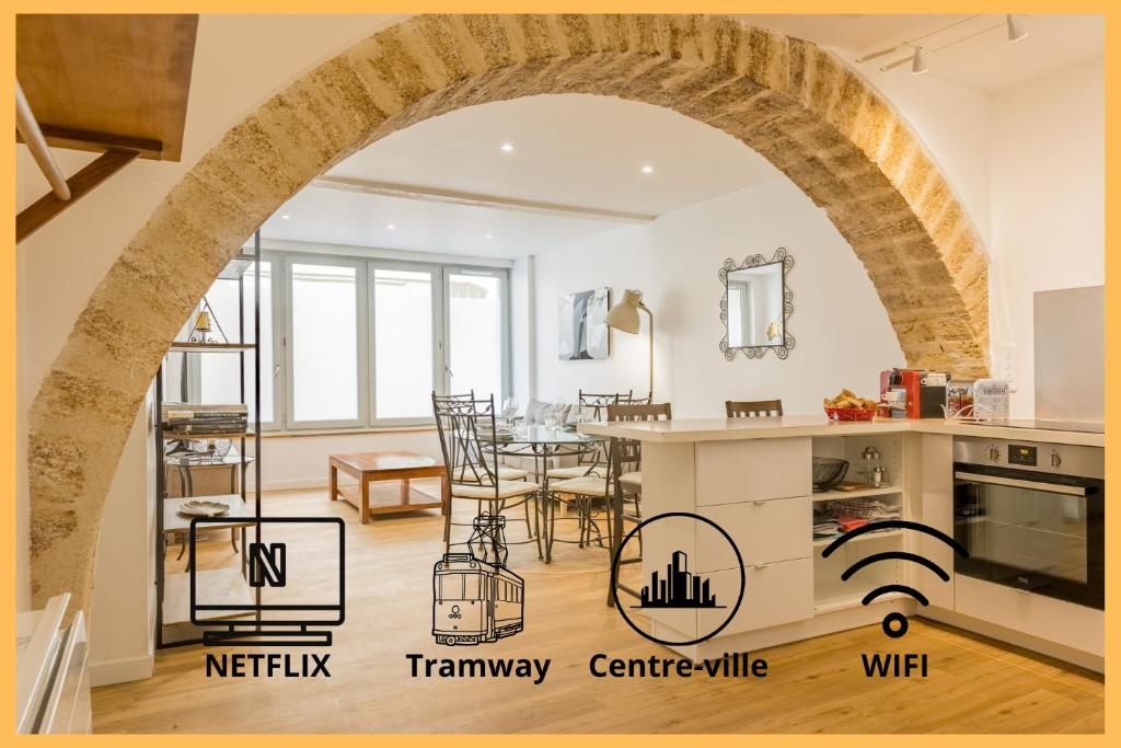 ALMA F2 hypercentre 1min cathédrale saint Pierre 3 min Tram Charme ancien & confort moderne Netflix - 1