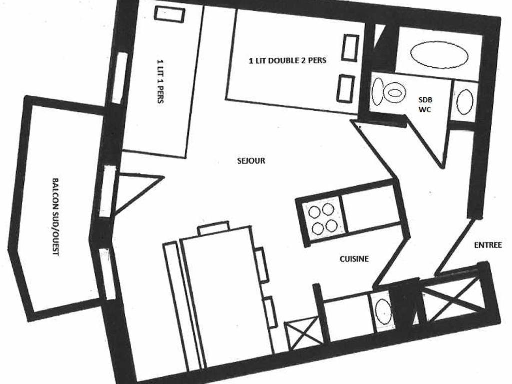 Studio cosy rénové avec balcon, proche pistes/commerces, à Montchavin La Plagne - FR-1-329-3 - 3