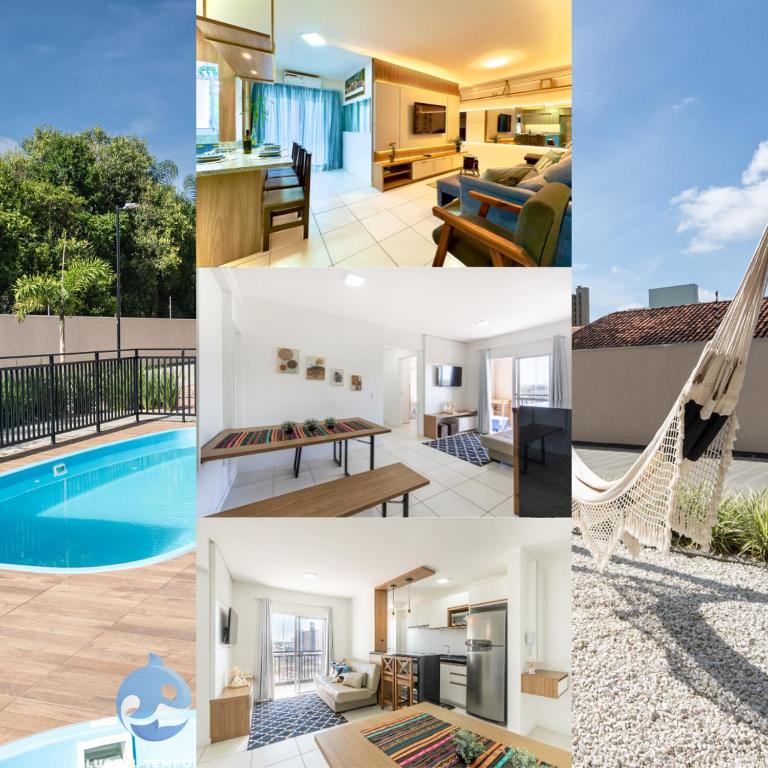 Apartamento a 150 M DA PRAIA com SACADA, WI-FI, PISCINA, PORTARIA 24h, PLAYGROUND e vaga de GARAGEM, Piçarras