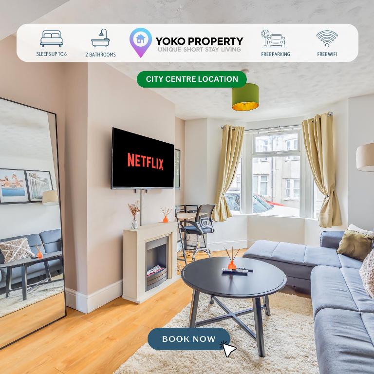 Lutterworth House - Prime Location - Free Parking, Pool Table, Fast WiFi and Smart TV by Yoko Property, Northampton