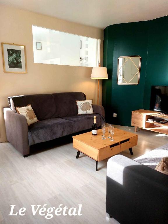 Les Belles Terrasses Dieppe ,3 appartements , LE VEGETAL de 1 à 8 personnes , LE TROPICAL de 1 à 6 personnes , LE FLORAL avec TERRASSE de 1 à 3 personnes , quartier calme au stationnement gratuit à coté de l'avenue verte - 1
