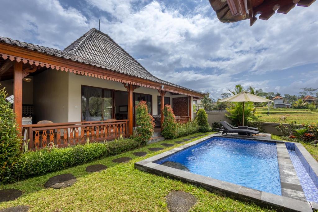 stunning rice field view - private pool villa, Ubud