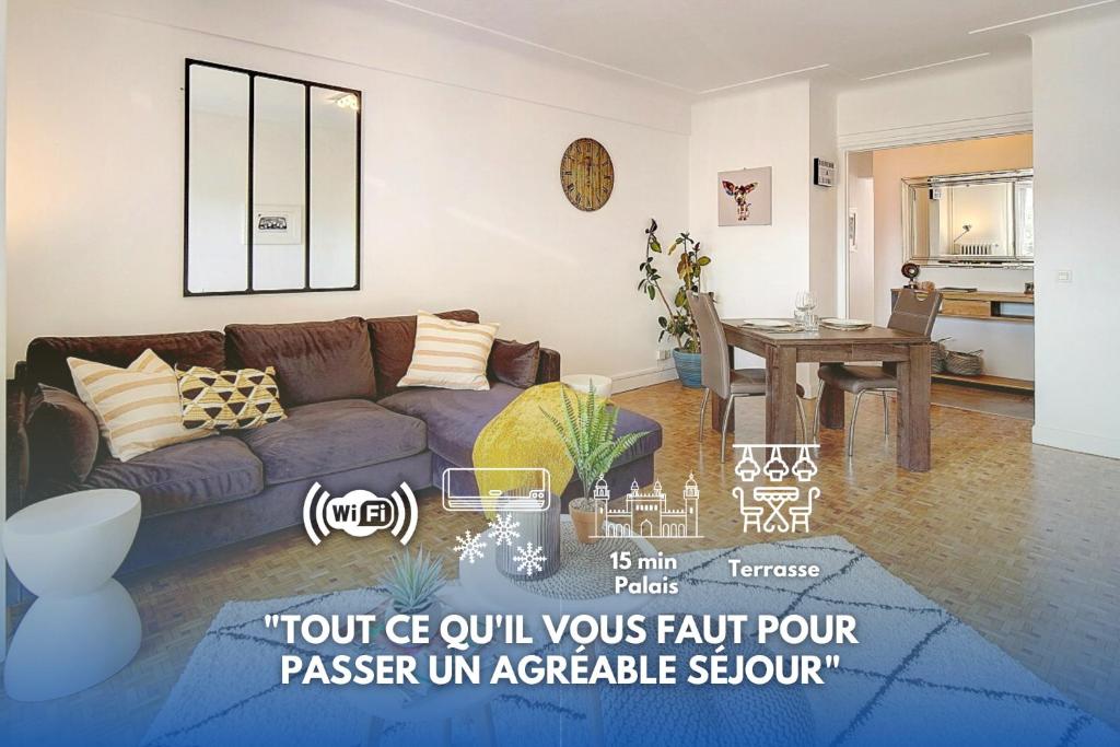 Elisa - Traversant - Terrasse - Verrière Côte d'Azur, Cannes