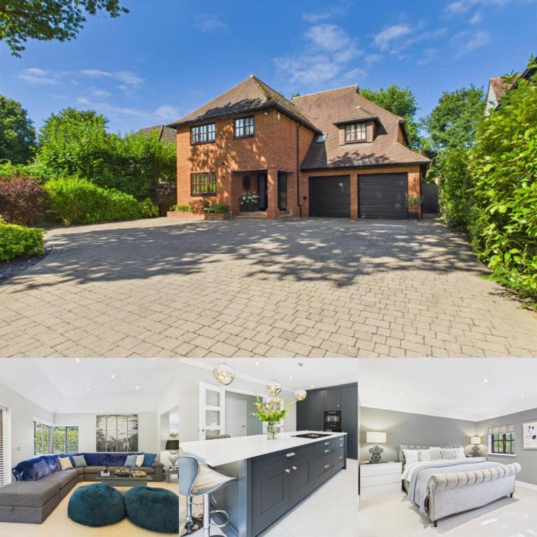 3 beds Luxury Family Home with Self-Check in & Direct Train to London, West Byfleet