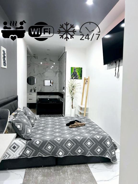 Suite Zen L Amaryllis Jacuzzi TV Integrée Clim Wifi Béziers Centre Arrivée Autonome 24h24 - 2